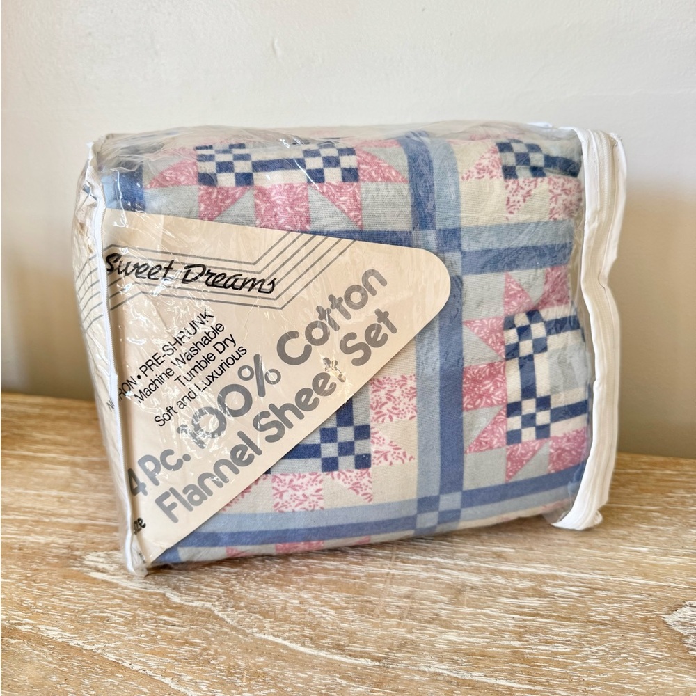 ❌CLEARANCE❌ Sweet Dreams Pink and Blue flannel Cotton Sheet Set